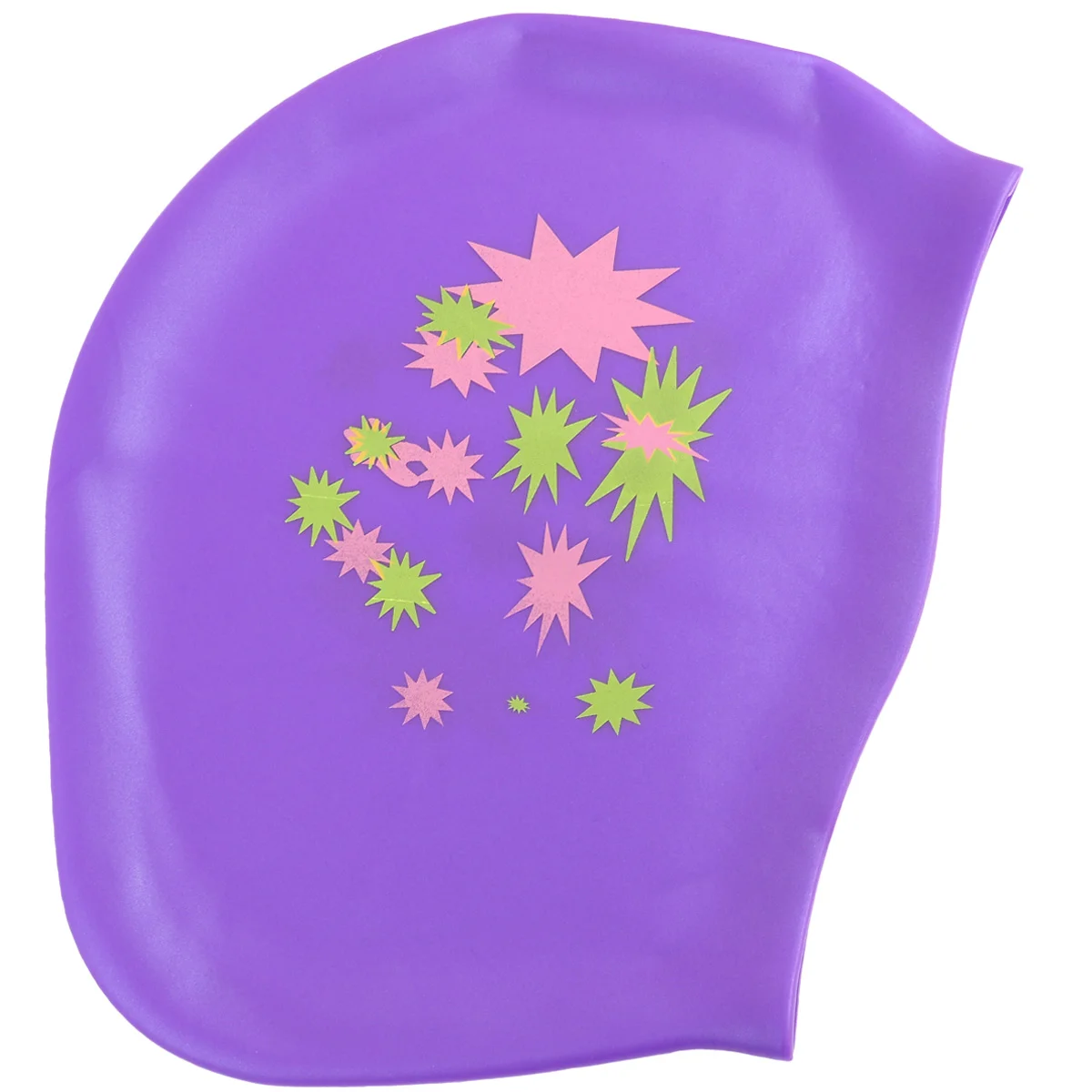 

Swim Cap for Long Hair Non- Slip Swimming Caps Silicone Women Printing Large Hat Women's