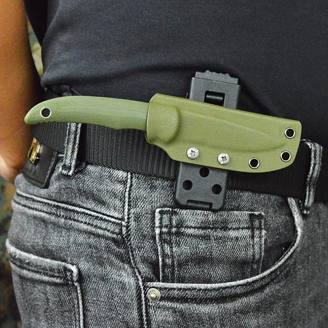 Scabbard Waist Clip Knife Sheath Clip Holster Belt Buckle KYDEX Making Utility EDC Clip Camping Mag Pouches K Sheath Back Clip