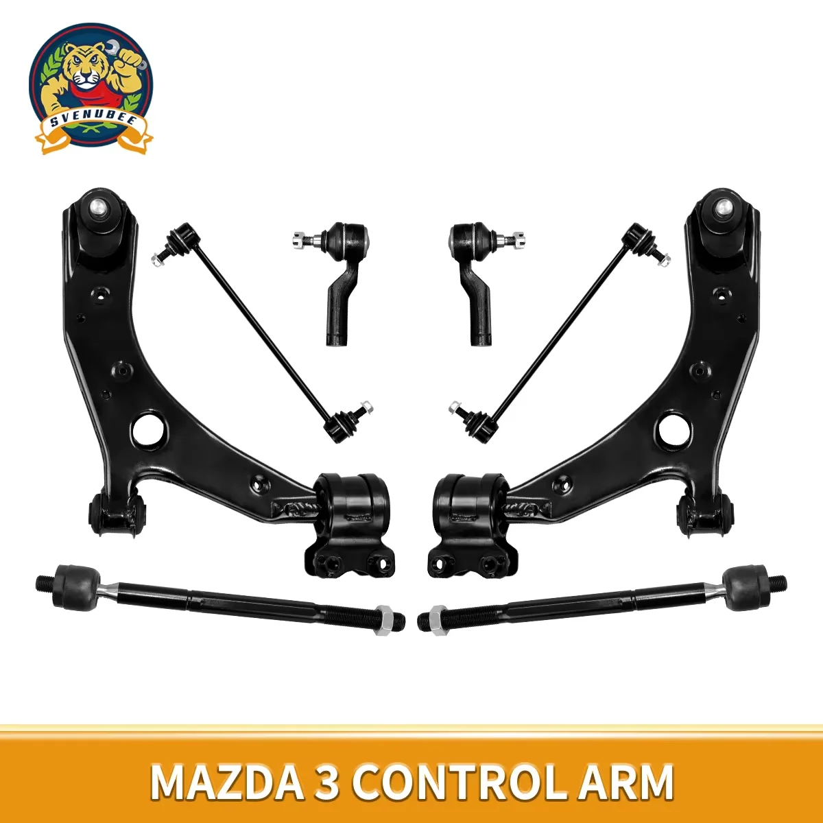 

Svenubee 8Pcs Front Lower Control Arms Suspension Sway Bar End Links Kits for Mazda 3 5 2004 2005 2006 2007 2008 2009 - 2014