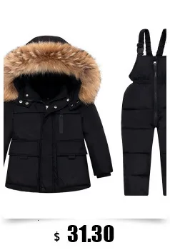 Winter Ski Anzug Baby Overall Jungen Overalls Warme daunenjacke Kinder kleinkind mädchen Kleidung Kinder Kleidung kunstpelz mantel mantel – Detail 25