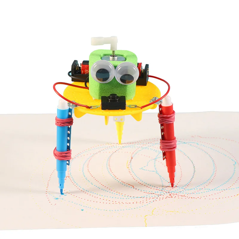 Diy doodle robô tecnologia pequenas invenções brinquedos educativos para crianças experimento científico primário e secundário g77