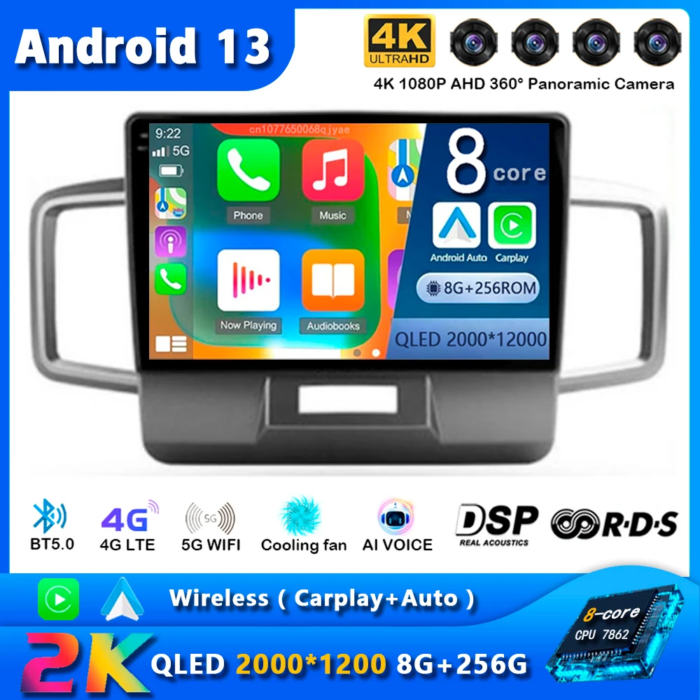 

Android 13 Carplay Auto Car Radio For Honda Freed 1 2008 - 2016 Navigation GPS Multimedia Player Stereo video wifi+4G BT 2 DIN