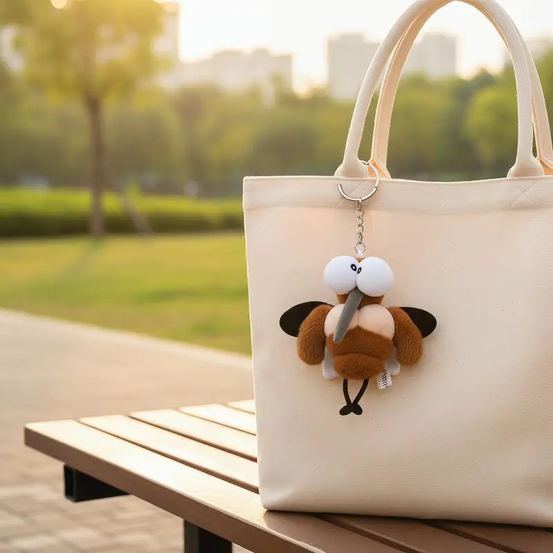 1Pcs Cartoon Muscle Mosquito Plush Pendant Companion Doll Cute Elephant Bat Stuffed Animal Stuffed Animal Plush Toy Kids Gift