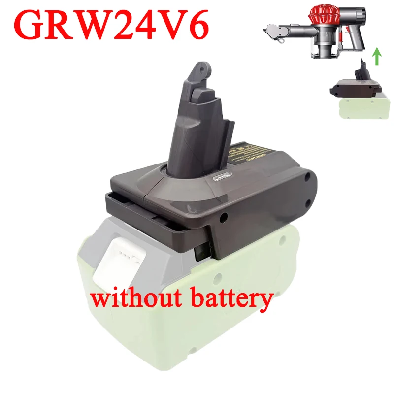 

GRW24V6 Battery Adapter Converter for Greenworks 24V Lithium Batteries Compatible with For Dyson V6 Vacuum Cleaners Power Tools