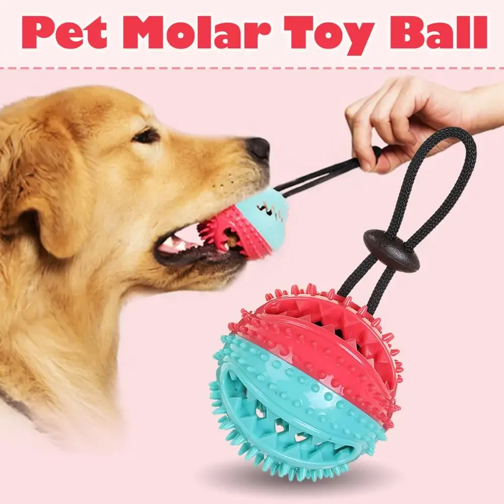 

Durable Rubber Dog Ball - Bite-Resistant Chew Toy with Leak-Proof Design for Teeth Cleaning & Food Dispensing