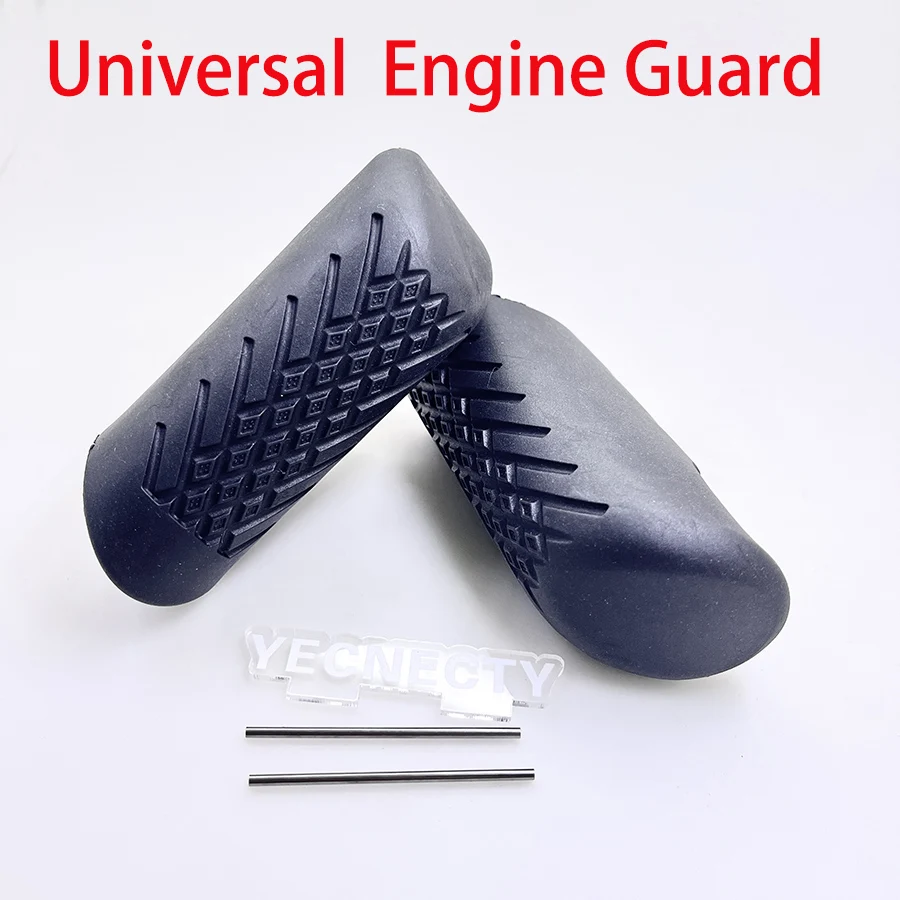2PC Universal 32MM Motorcycle Crash Bar Front Bumper Protective Cover Rubber Engine Guard Pad For Harley Suzuki BMW Ducati Honda
