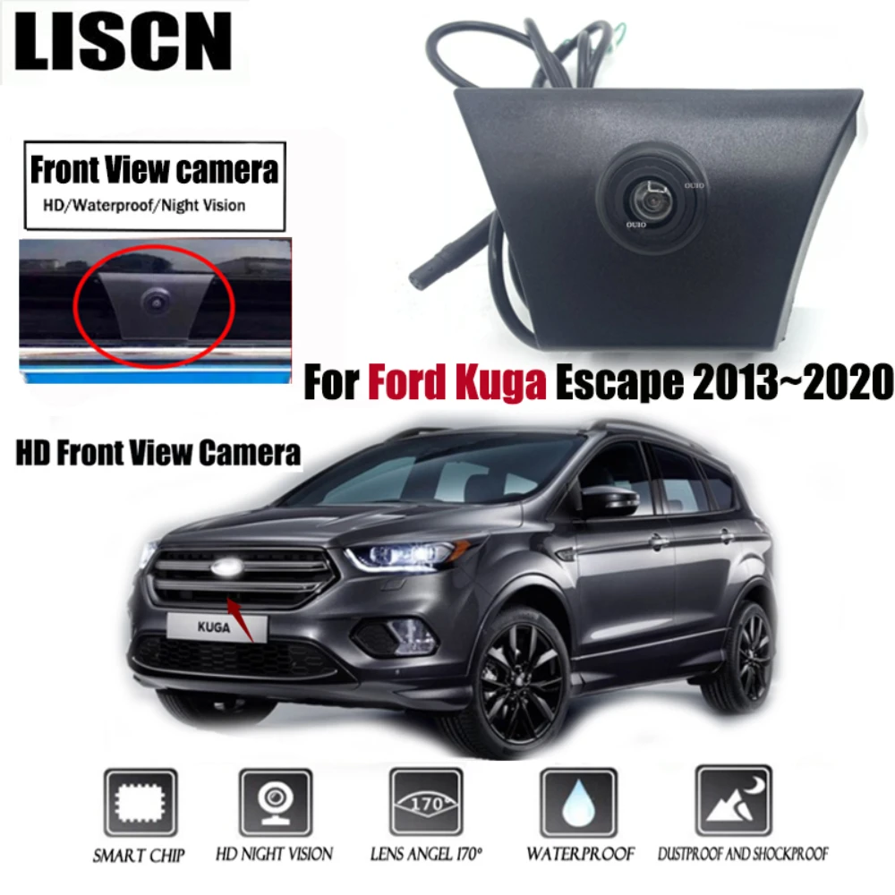 Car Front View Camera For Ford Kuga Escape 2013 2014 2015 2016 2017 2018 2019 2020 HD Night Vision waterproof Parking LOGO