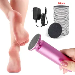 Electric Foot Callus Remover With 60pcs Replacement Sandpaper File for Manicure Foot Care Heels Dead Skin Pedicure Grinder Tools