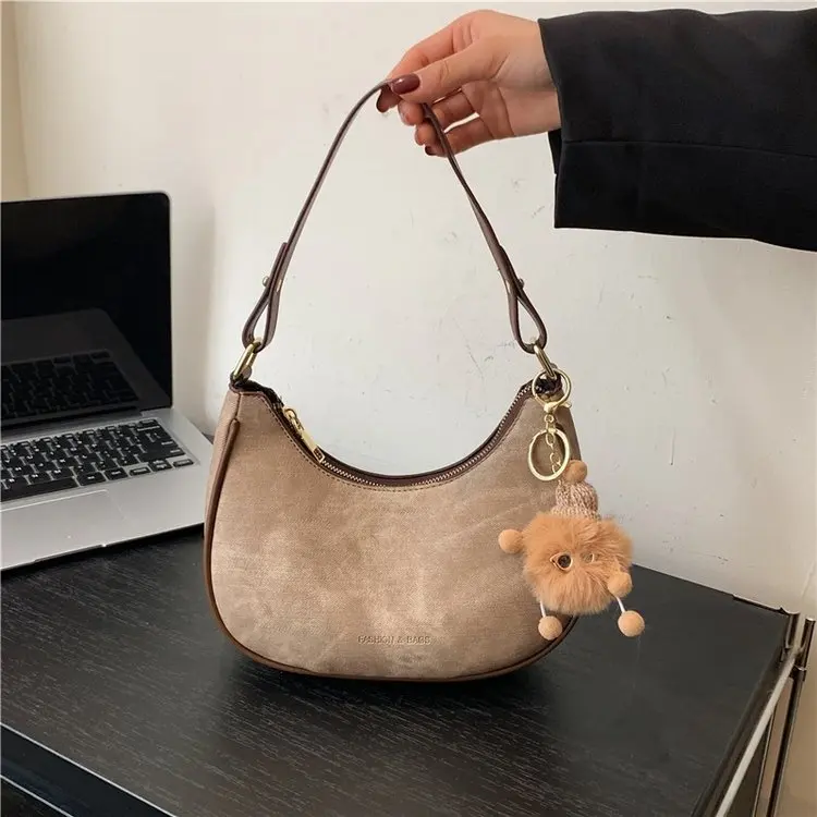 

Новая женская сумка-багет 2026 года из твида/ткани с пайетками, с пряжкой в виде греческого ключа, универсальная, на плечо/подмышку