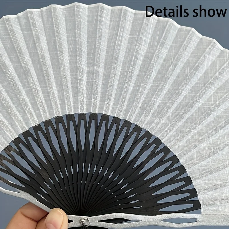 

1pcs Classical Chinese Style Aluminum Alloy Folding Fan Double Sided Breathable Dance Fan for Adults Students Home Decor Craft