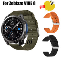 3in1 for Zeblaze VIBE 8 SMART WATCH Strap Band Nylon Canva Wristband Belt Screen Protector film
