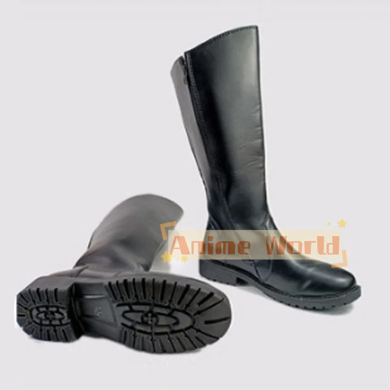 Botas de Cosplay negras de Anime Yuri Briar para hombres y mujeres, accesorios de disfraz de fiesta de Halloween, zapatos de tacón alto