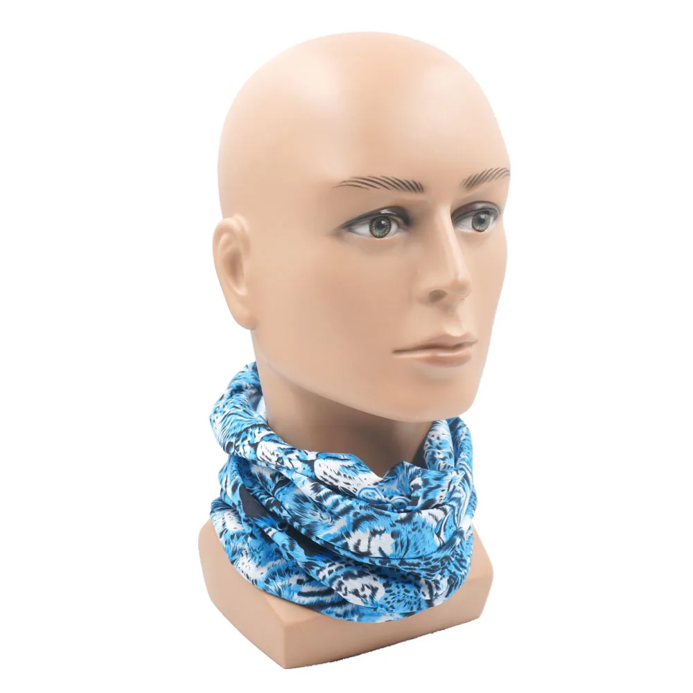 Tiger Printing Neck Gaiter Tube Men Women Cycling Wind Dustproof Seamless Face Cover Bandana Headscarf Undercap Hair Balaclava