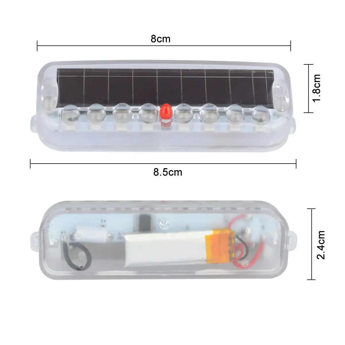 Led Car Motorcycle Solar Warning Signal Light Sticker Installation Vibration induction High Bright Auto Exterior Atmosphere Lamp