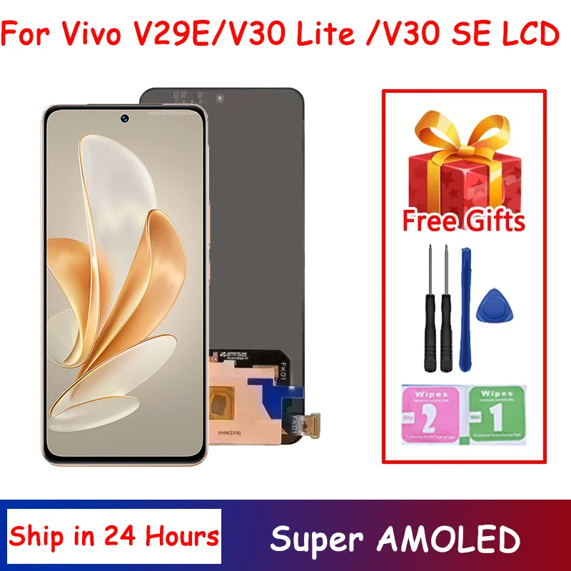 667インチ「スーパーamoled」vivo-v29e-v2317用lcdディスプレイスクリーンタッチデジタイザー、vivo-v30-lite-v2314-lcd-v30-seスクリーン用