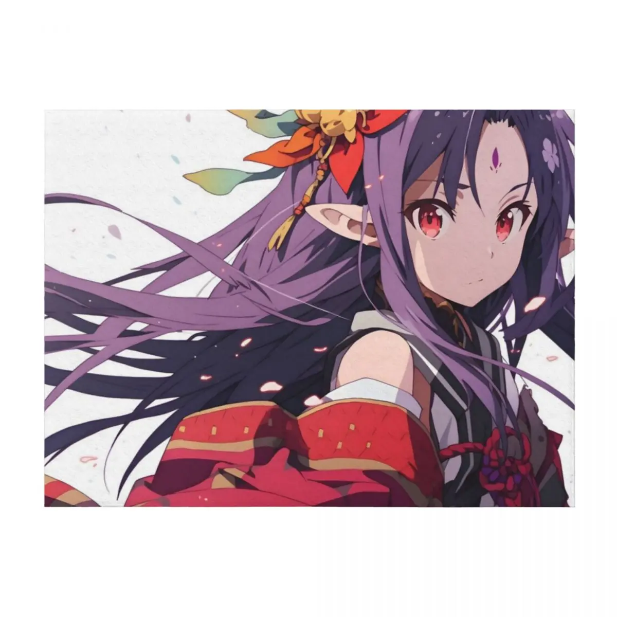 

Yuuki SAO Cute Anime Girl Throw Blanket anime Soft valentine gift ideas Large Blankets