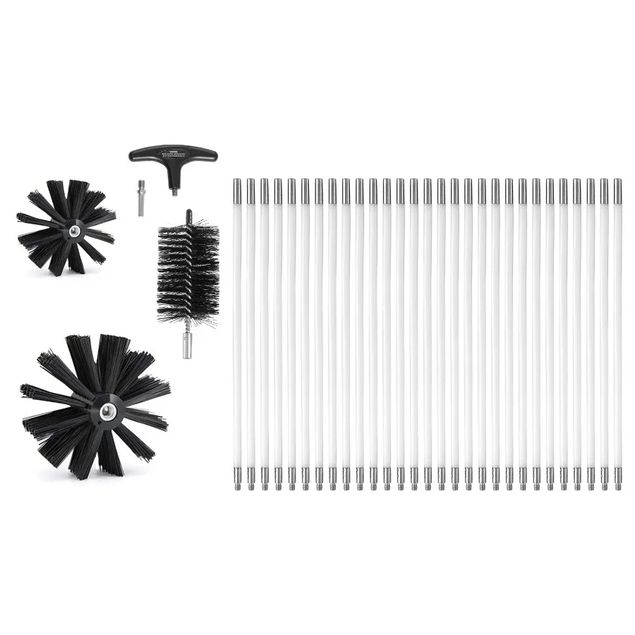 

29 Pieces 40 FEET Dryer Vent Cleaner Kit Include 3 Different Sizes ible Lint Trap Brush Reinforced Nylon Duct Cleaning Dryer V