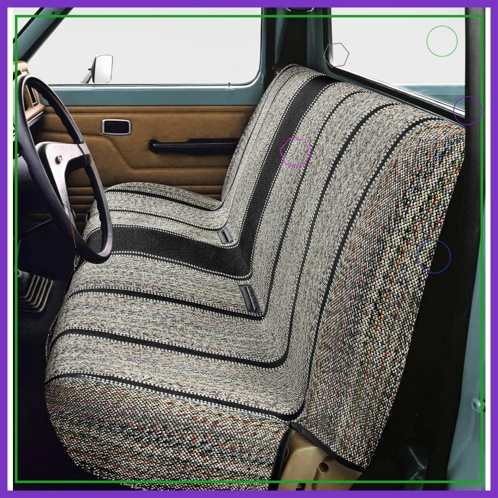 

Universal Baja Saddle Car Seat Cover - Durable, Stylish Fit for Trucks & SUVs, Bench Style in Black