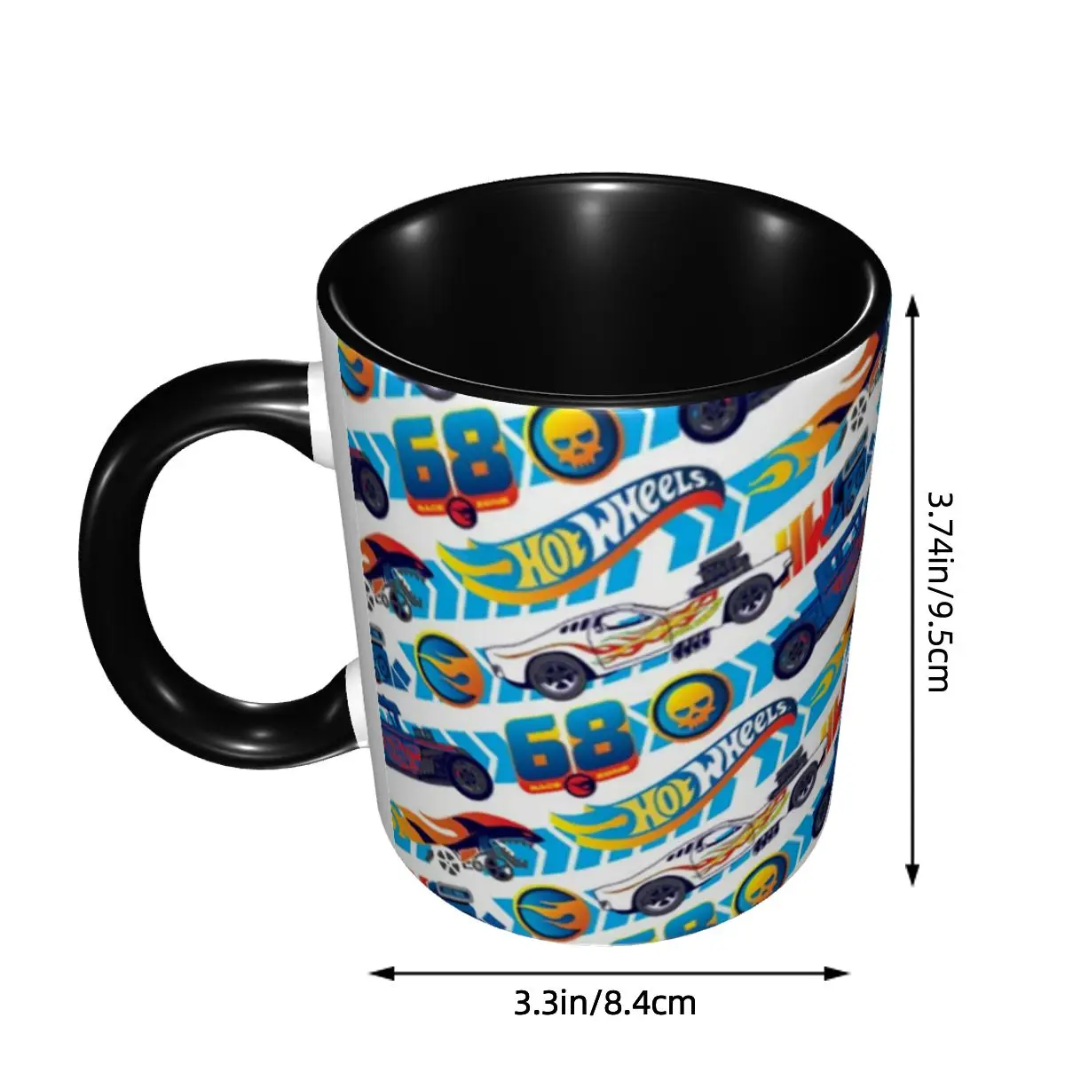 Made To Race Car Hot Wheels Coffee Mugs DIY Personalized Ceramic Milk Tea Mug Cup