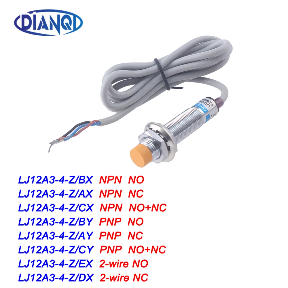 LJ12A3-4-Z/BX  LJ12A3-4-Z/AX/CX/EX/DX/BY/AY/CY New Inductive Proximity Sensor Detection Switch NPN PNP NO NC DC 6-36V