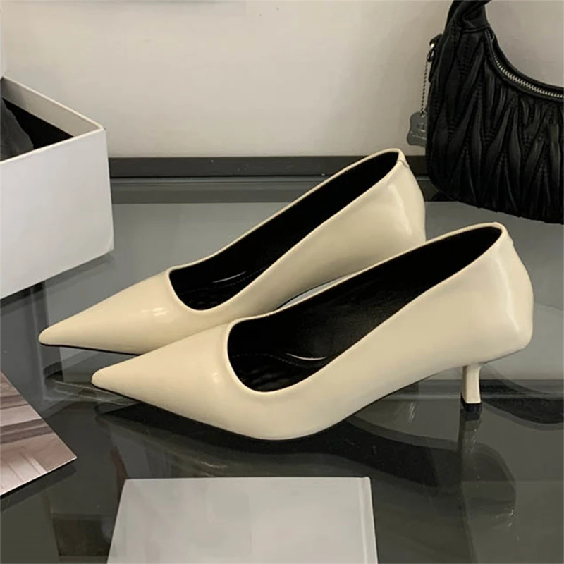 

Eiyken/весенне-осенние пикантные женские туфли-лодочки с острым носком, элегантные удобные туфли на тонком низком каблуке для выпускного вечера, женская обувь