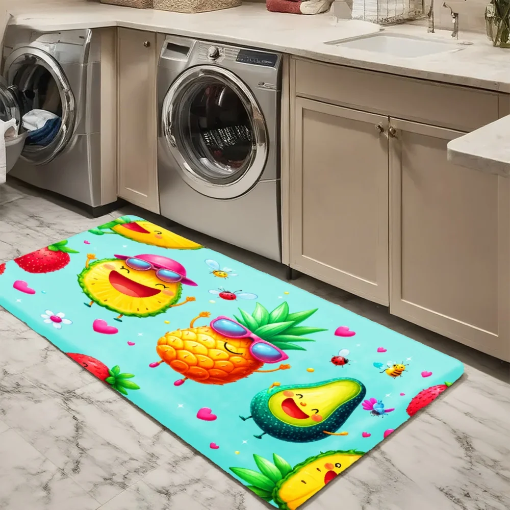 3 Piece Colorful Kitchen and Door Mat Set
