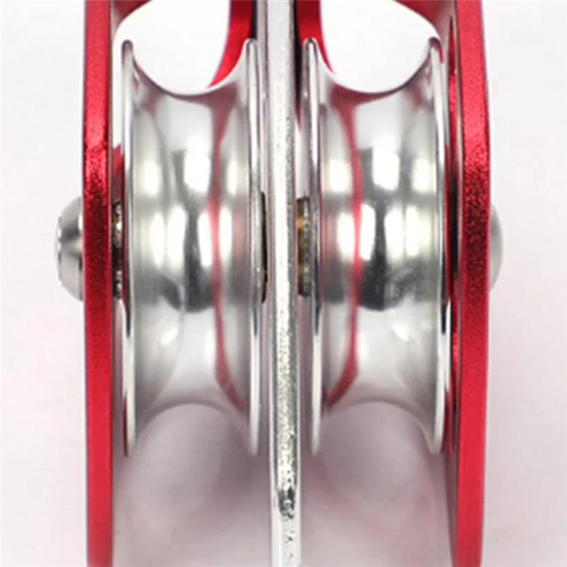 

HFIL-Rescue Pulleys Single And Double Pulleys With Wobble Plate Coaxial Side Plate Double Pulleys Red