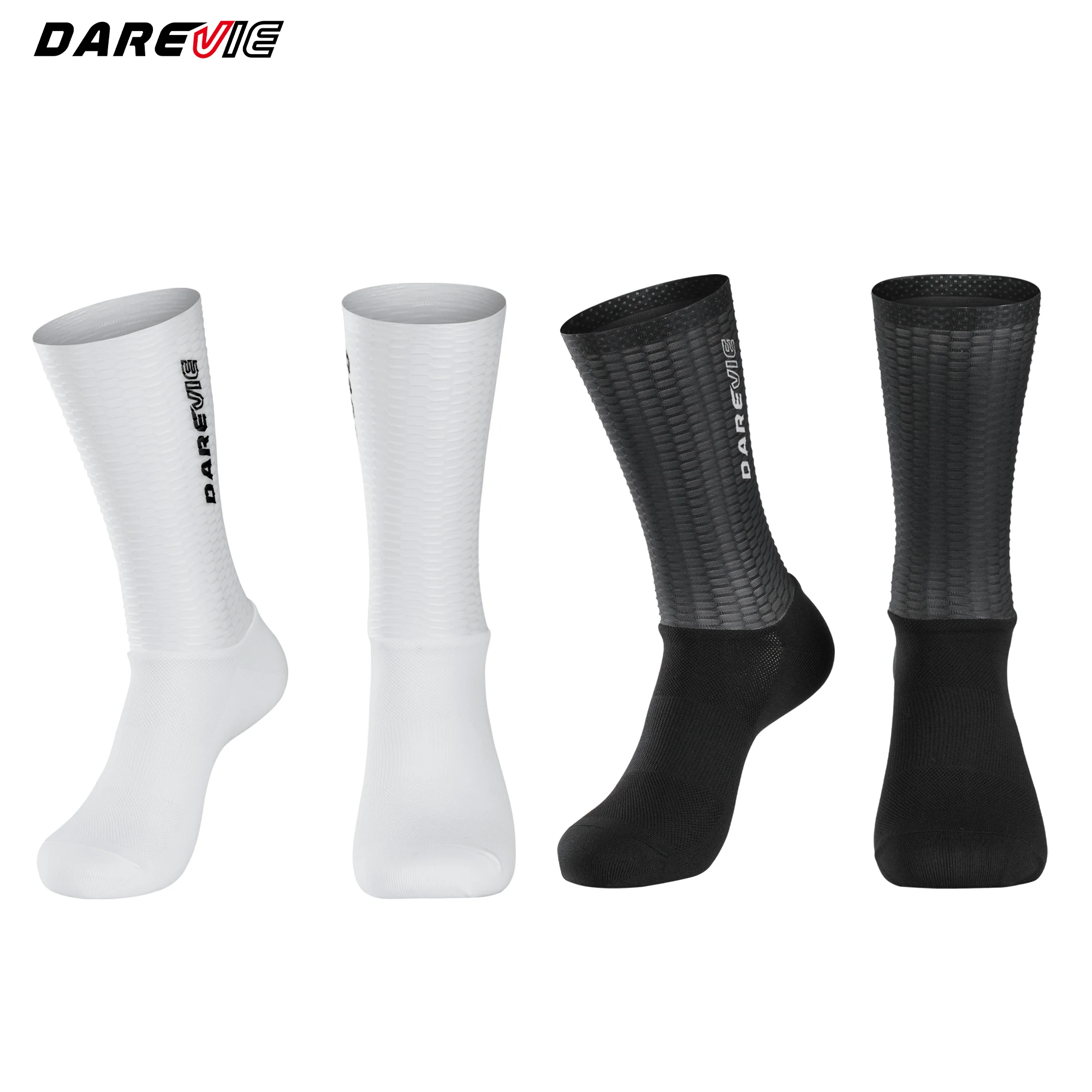 

DAREVIE Men Cycling Socks Non-Slip High-Performance Cycling Socks Lightweight Moisture-Wicking Quick-Dry Outdoor Sports Socks