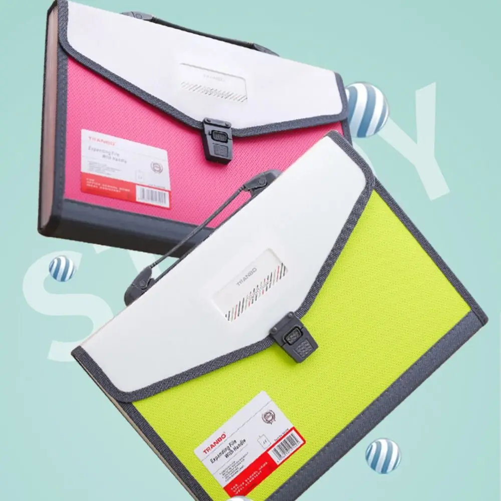Portable A4 Expanding File Folder PP Multi-layer Paper Document Organizer 13 Grids Large Capacity Organ File Holder