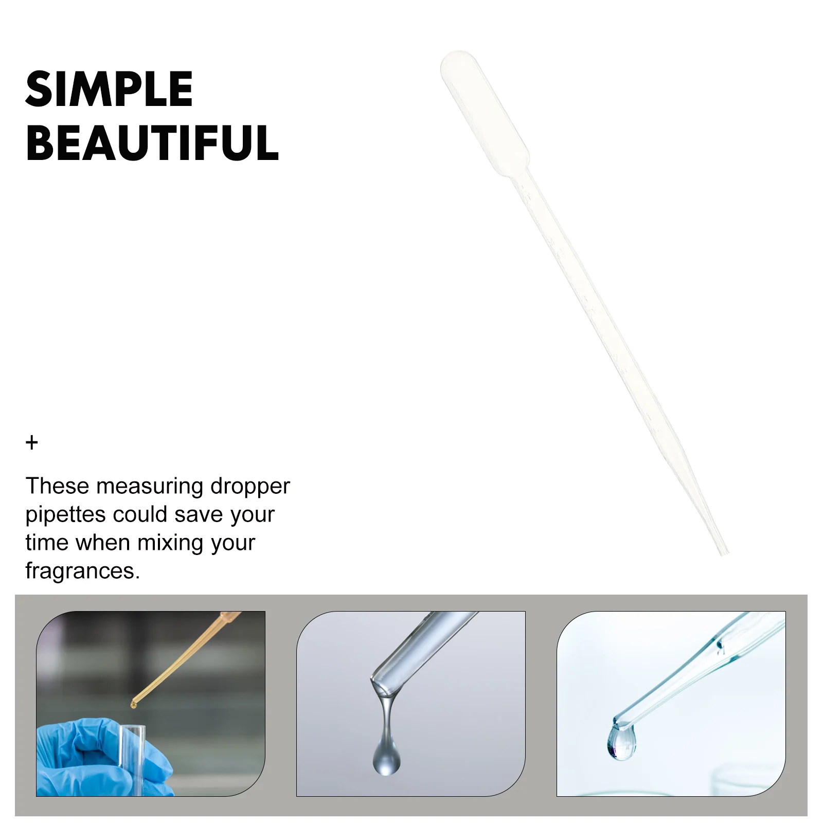 

100pcs Disposable 5Ml Plastic Pipette Graduated Dropper Transfer Chemistry Lab Use For Essential Oils Cosmetics