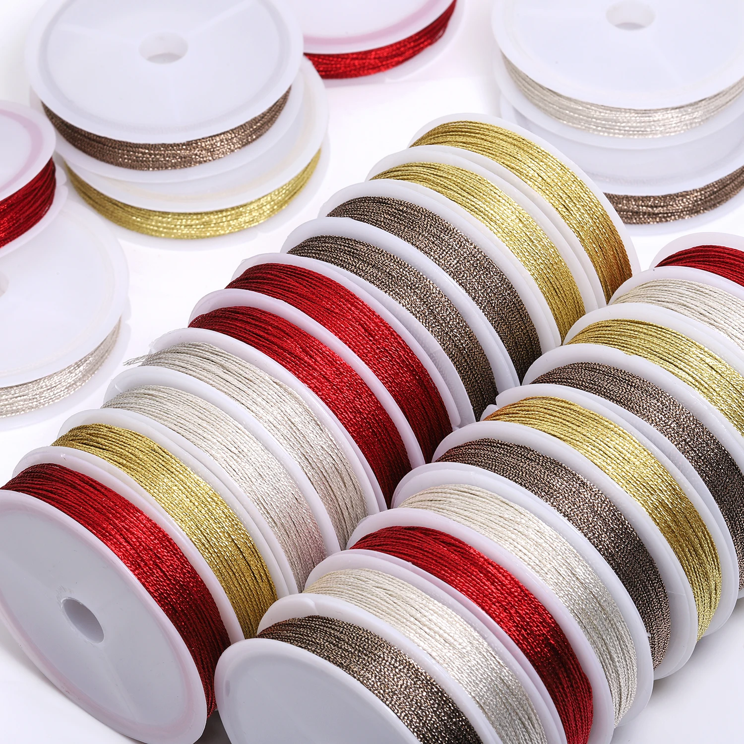 10meters/Roll 0.4mm Golden Polyester Thread Hand Woven Wire/Cord/String/Rope for Jewelry Making DIY Accessories Beads Bracelet