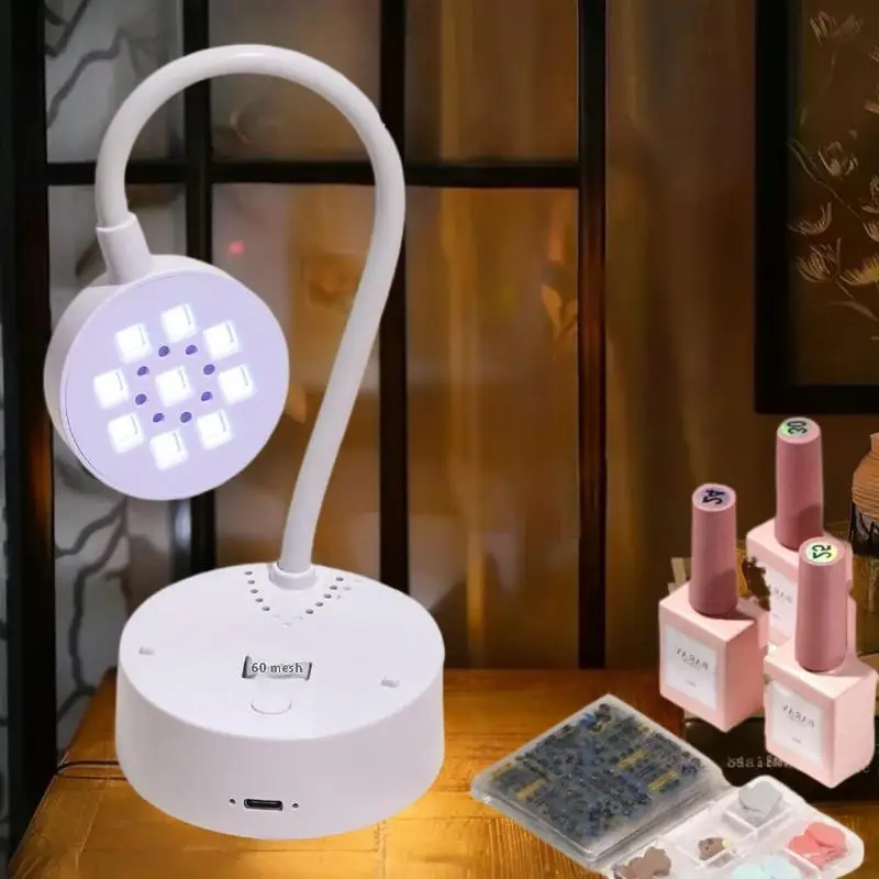 Wireless UV LED Nail Lamp 360° Bendable Fast Drying Nail Dryer For Curing Gel Nail Polish Rechargeable Tools