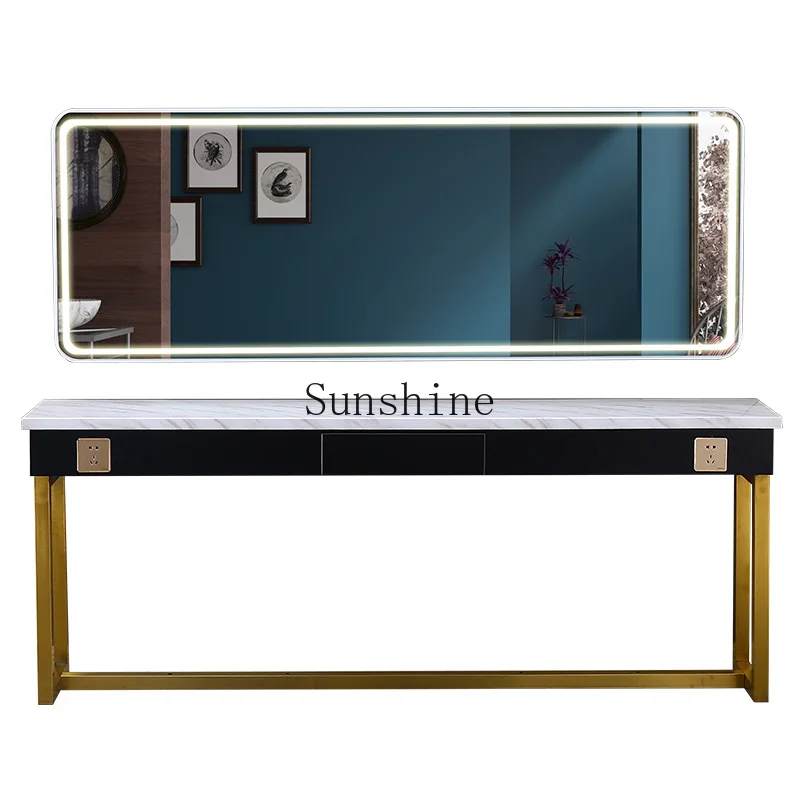 

Barber shop mirror simple hair salon special hair salon mirror with light