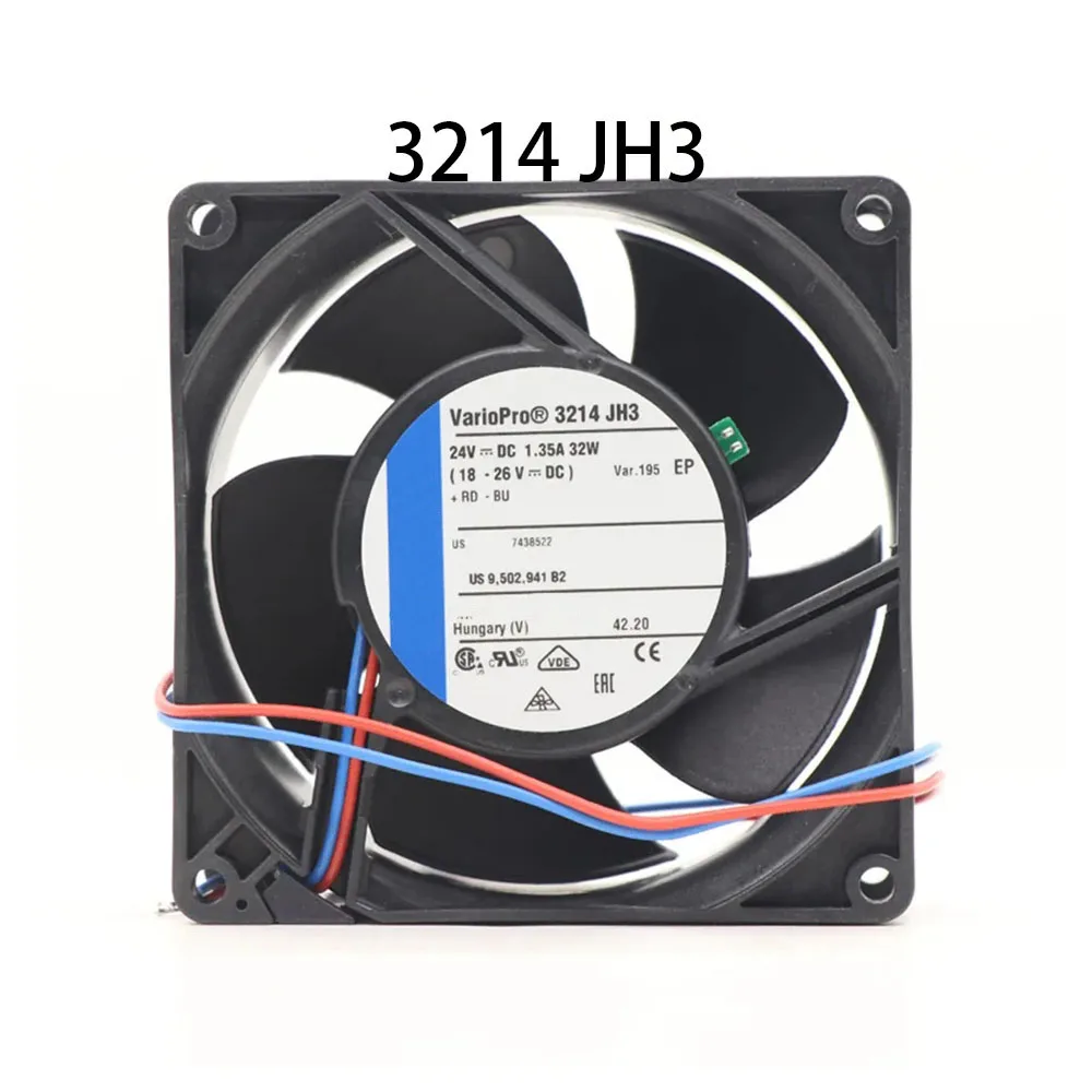 Inverter Cooling Fan 92*92*38MM 2wire 3214JH3 24VDC 1.35A 32W radiator Server Driver