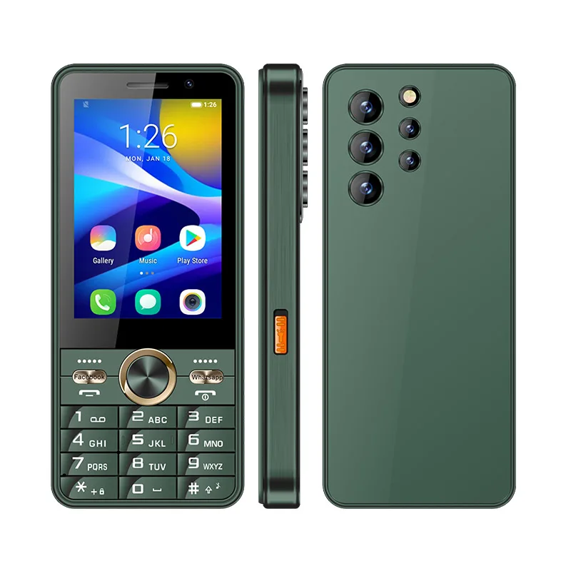 UNIWA HOPE XS24 4G Touch Screen Keypad Phone Android 8.1 2GB+16GB 2500mAh Dual SIM Card Quad Core 3.5Inch Whatsapp GPS Cellphone