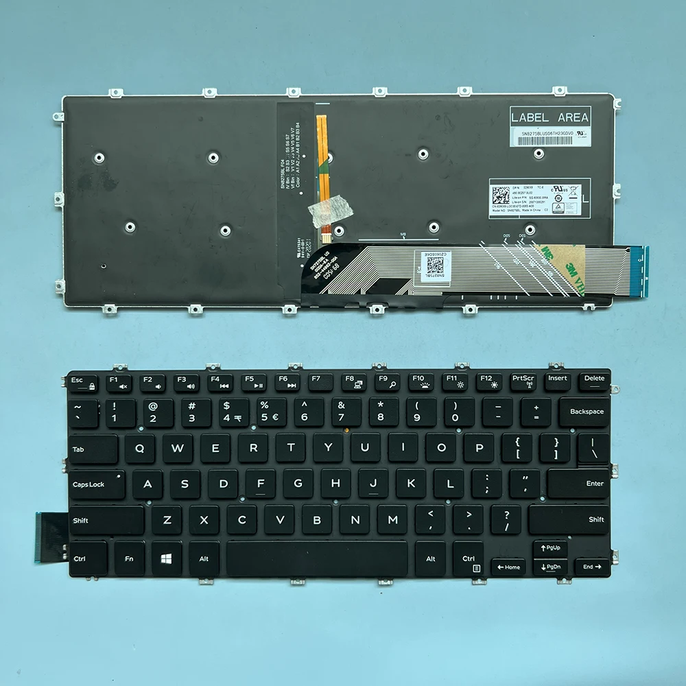 XIN US Keyboard For Dell Inspiron 7386 5480 5485 5488 5481 5482 5485 5491 Latitude 3400 Vostro 5481 5581 P77F Laptop Backlit