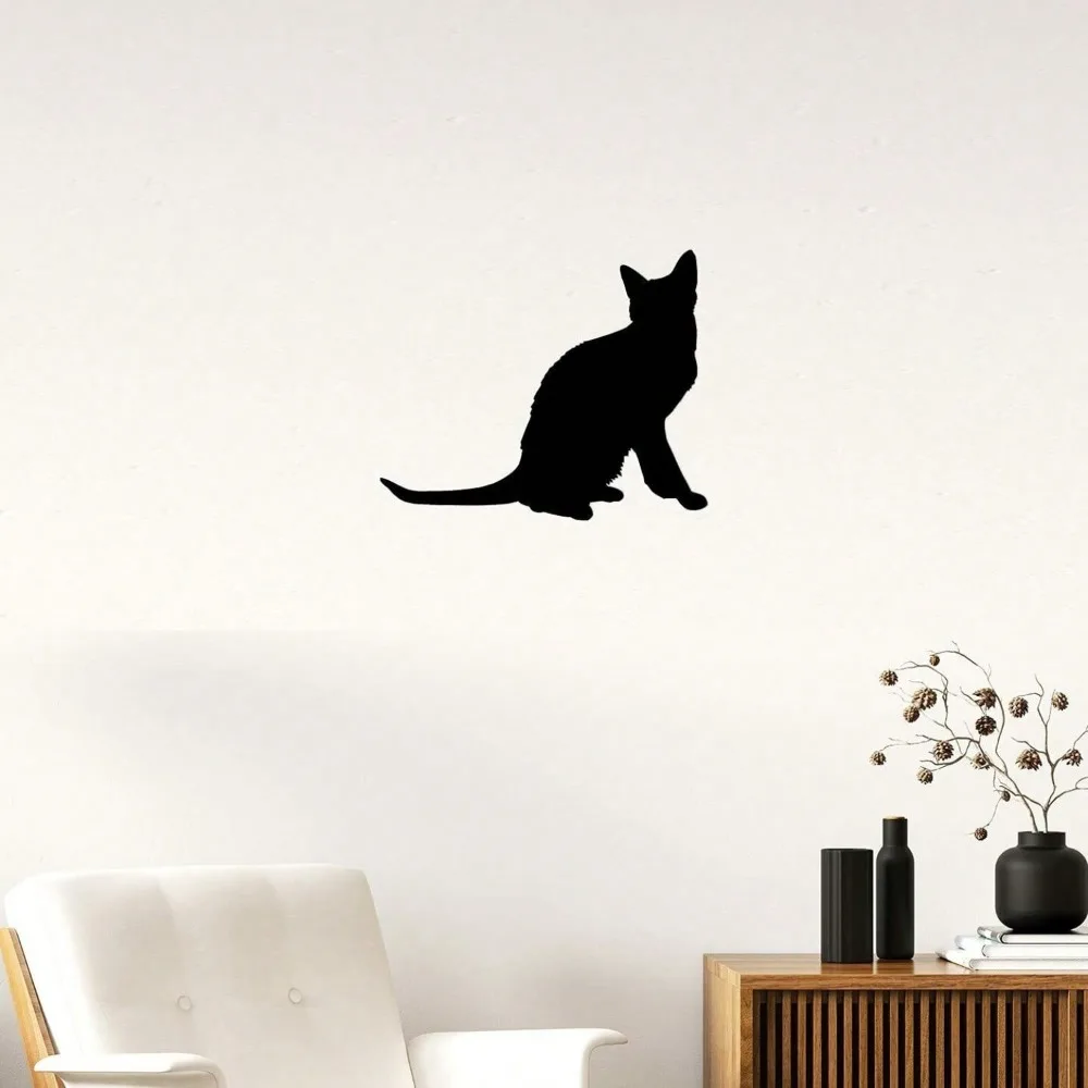 

Pet Cat Silhouette Metal Wall Art Decor for Home Decoration