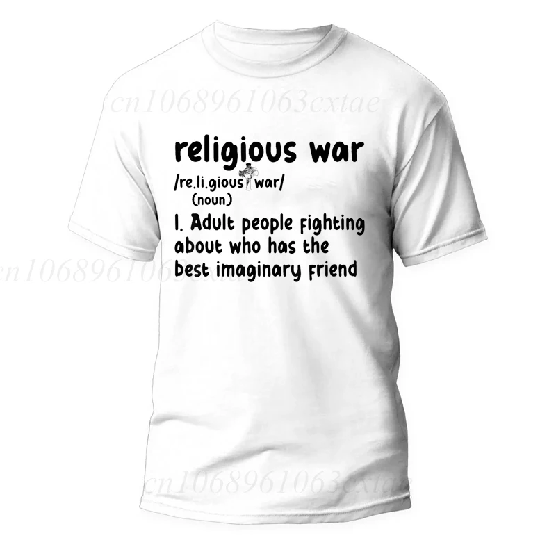 Religious War Funny Aldult People Fighting Jesus T-Shirt T Shirt Men Fashion Women's Tshirts Streetwear Tee Casual Camisetas top