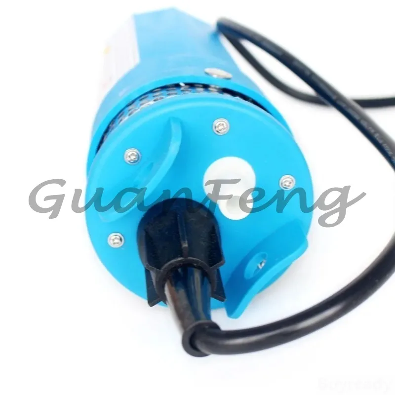 12V 24V 6L/min Head = 70m Deep Well Submersible Pump for Small Electric Water Delivery with Solar Panels
