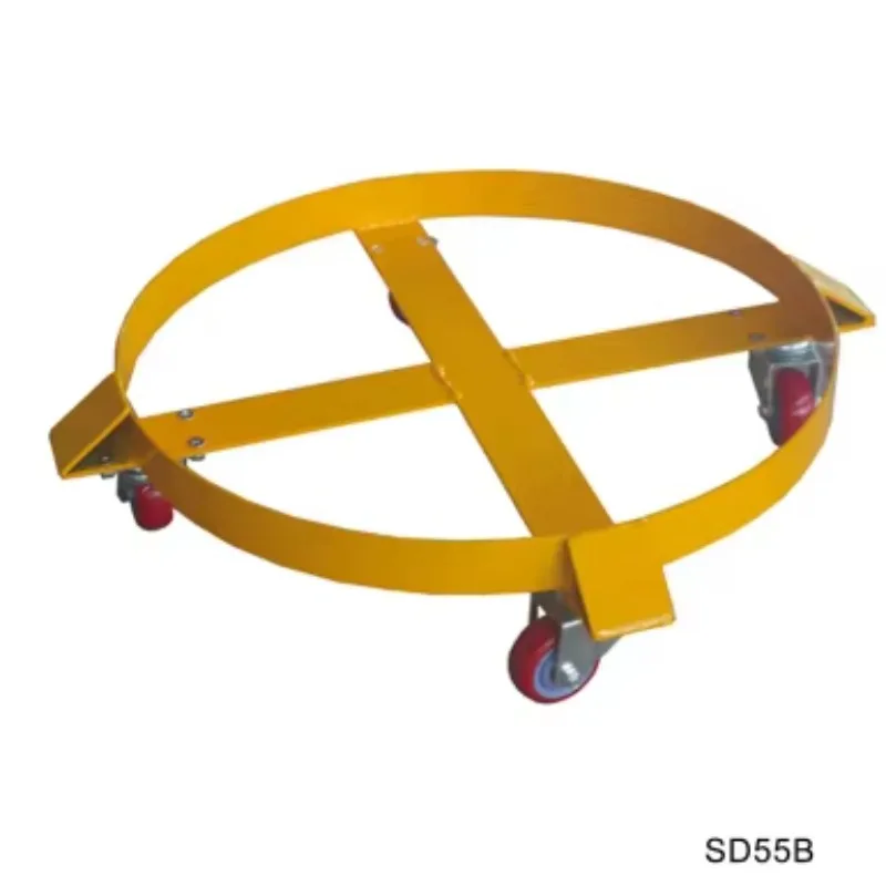 Heavy Duty 500kg Load Capacity Roller Cart 55 Gallon Drum Carrier