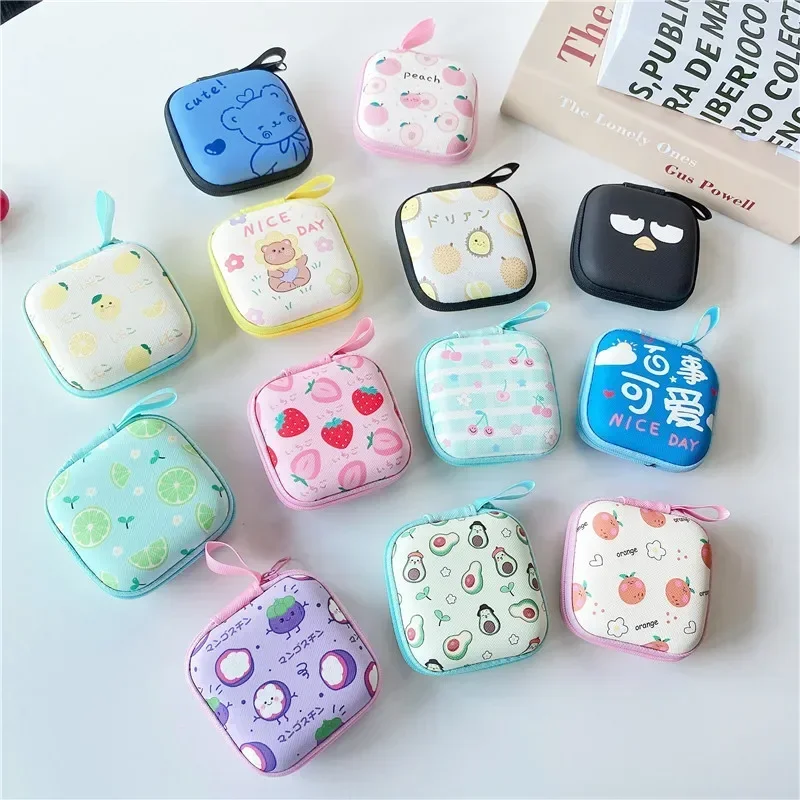 Fruit Headset Storage Bag Data Cable Digital Change Organize Box Small Gift Waterproof Coin Money Earrings Storage Gift Box Cae