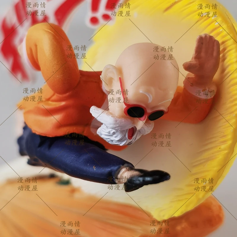 10cm Dragon Ball Z Anime Figures Master Roshi Figure Goku Krillin Cute Figurine Pvc Statue Desk Collection Model Doll Toys Gifts