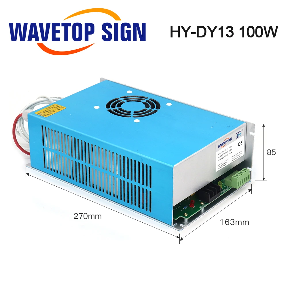 WaveTopSign HY-DY13 Alimentatore laser Co2 da 100 W HY-DY20 150 W per macchina per incisione e taglio tubi laser CO2 RECI Serie DY