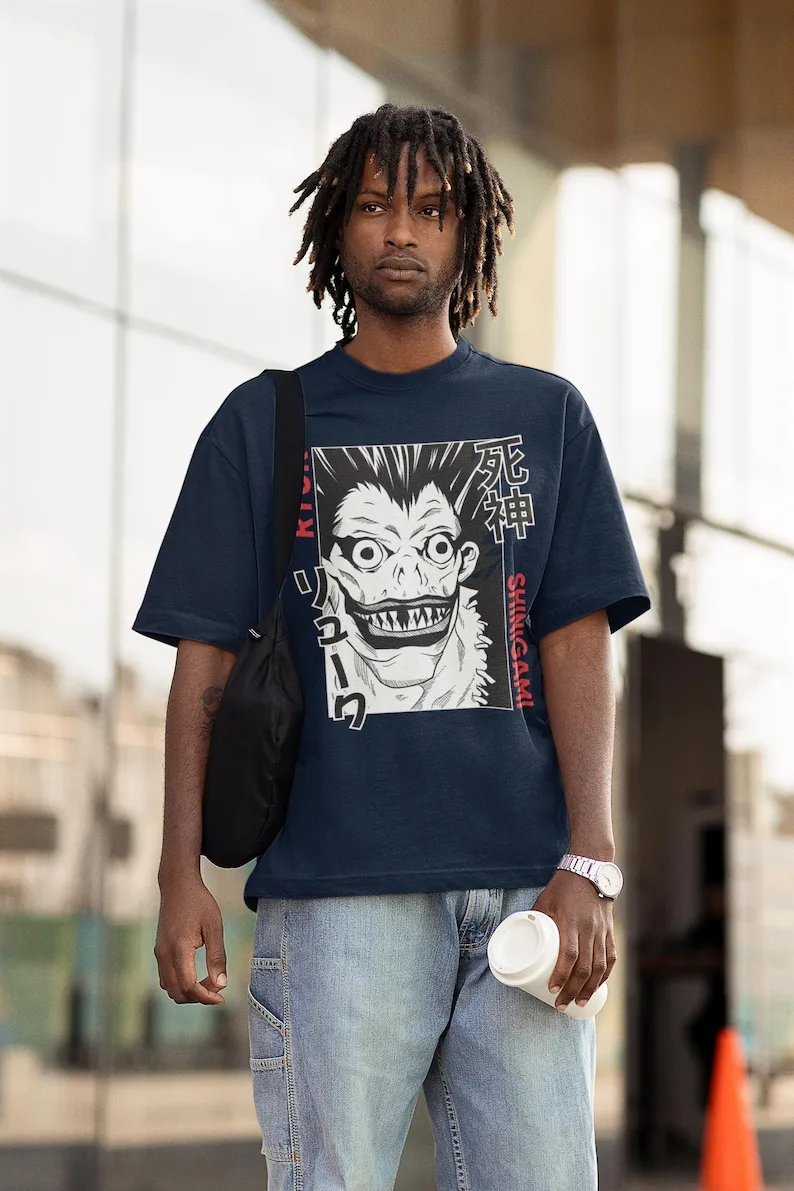 Classic Anime Dark Character Unisex T-shirt - Japanese Manga Design, Unique Graphic Art, Timeless Style, Nostalgic Fashion