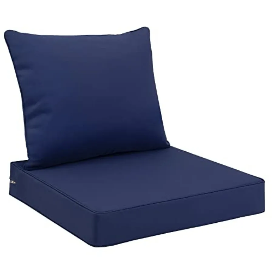 

Outdoor Seat Cushion Set Waterproof and Fade Resistant Patio Furniture Cushions with Removable Cover Deep Seat and Back Cushion