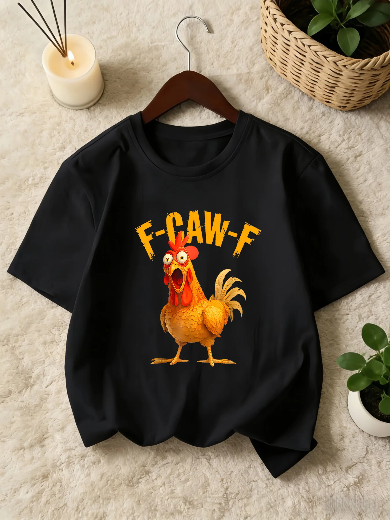 Funny Screaming Rooster F Caw F Kids T Shirt Boys Girls Family Matching Parent Child Summer Crew Neck Children Casual Tee
