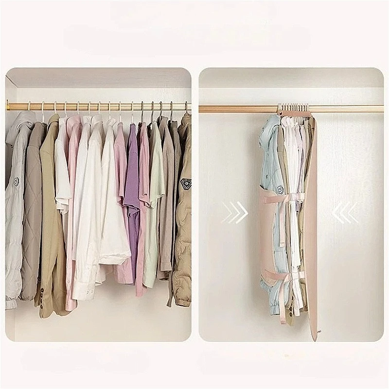 Wardrobe Compressed Storage Board Closet Space Saver Compression Strap for Down Jacket Coat Sweater Travel Clothes Organizer Bag