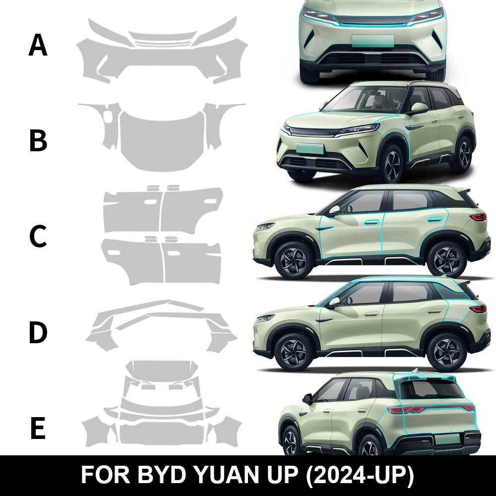 

Для BYD ATTO 2 YUAN UP 2025 защитная пленка для автомобильной краски, самовосстанавливающаяся наклейка на корпус из полипропилена, устойчивая к царапинам, прозрачная стиль