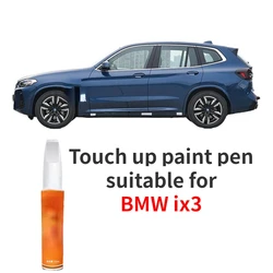 Touch up paint pen suitable for BMW ix3 carbon black touch up pen, quantum blue mineral white car paint scratch repair tool, aut