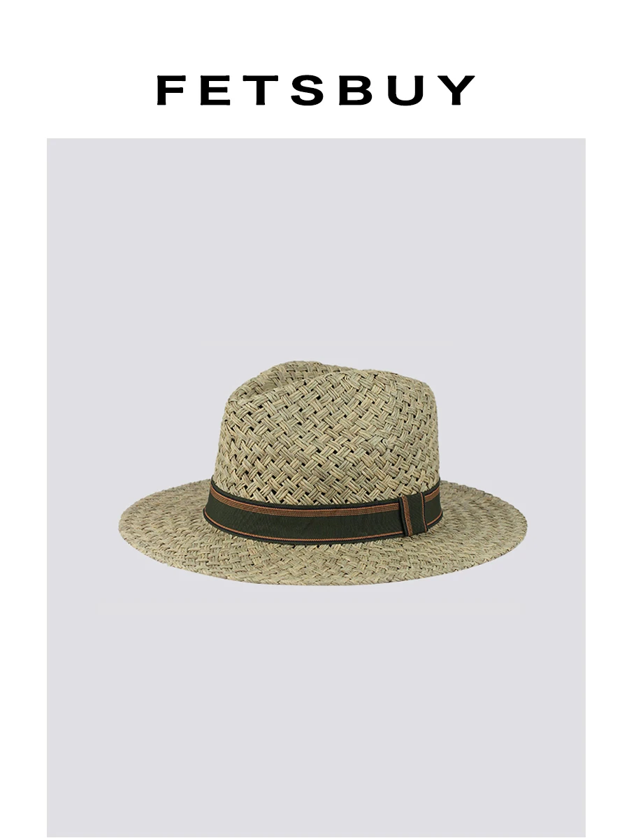 fetsbuy-sombrero-de-paja-de-ala-ancha-para-verano-transpirable-estilo-panama-para-vacaciones-ajustable-con-copa-conica-para-parejas